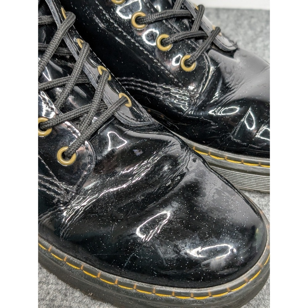 DOC MARTENS Patent Leather Boots, black, Women's size US 9/UK 8 - AW004 READ - Picture 3 of 12